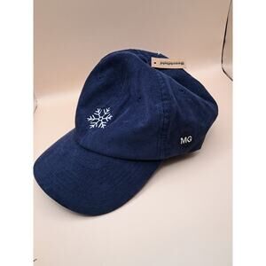 Mountain Gazette Beechfield Corduroy Hat Blue Snowflake